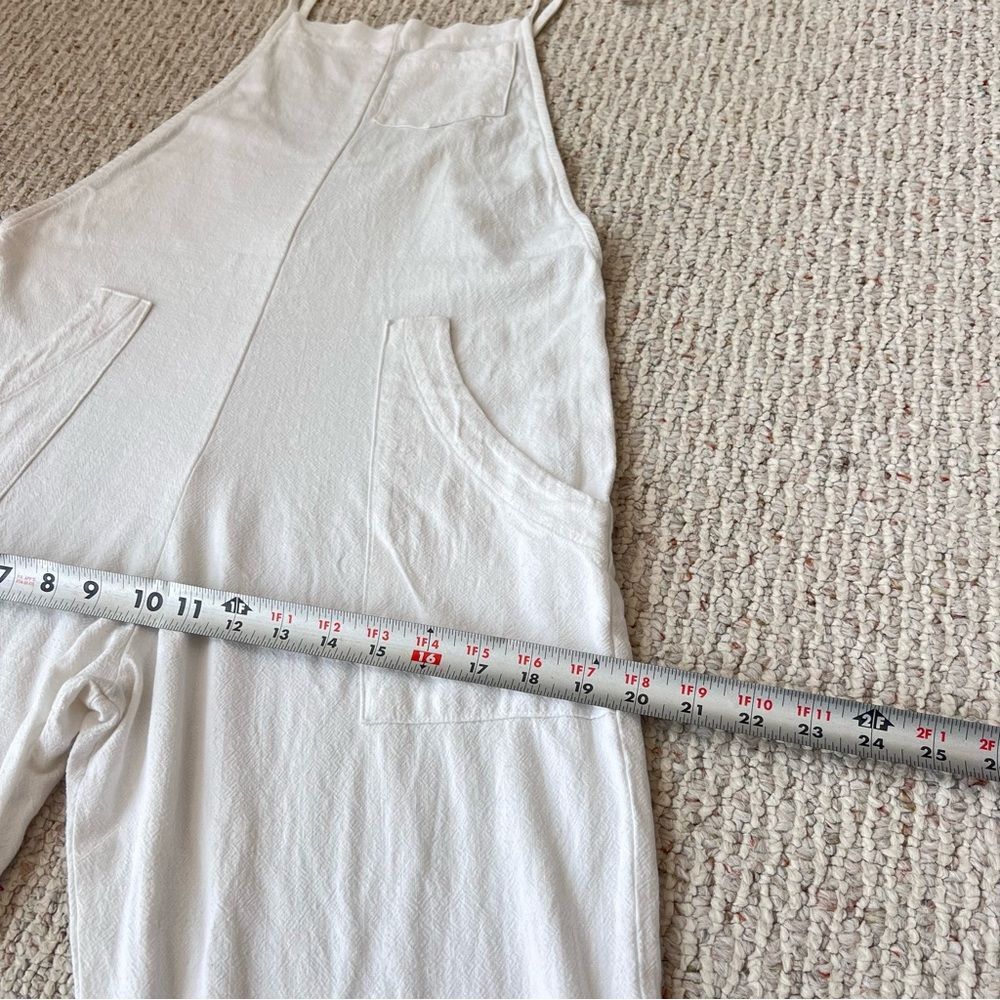 STILLWATER The Brand Some Beachy Overalls Linen Blend Jumpsuit - Picture 9 of 14
